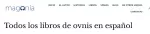 Cabecera del artículo Todos los libros de ovnis en español, de Luis Alfonso Gámez, en el blog Magonia.