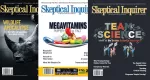 Tres portadas de la revista Skeptical Inquirer.
