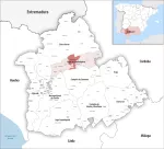 Mapa del municipio de Villanueva del Río y Minas. Contexto geográfico de Fuenteluenga; no señala la parcela exacta.